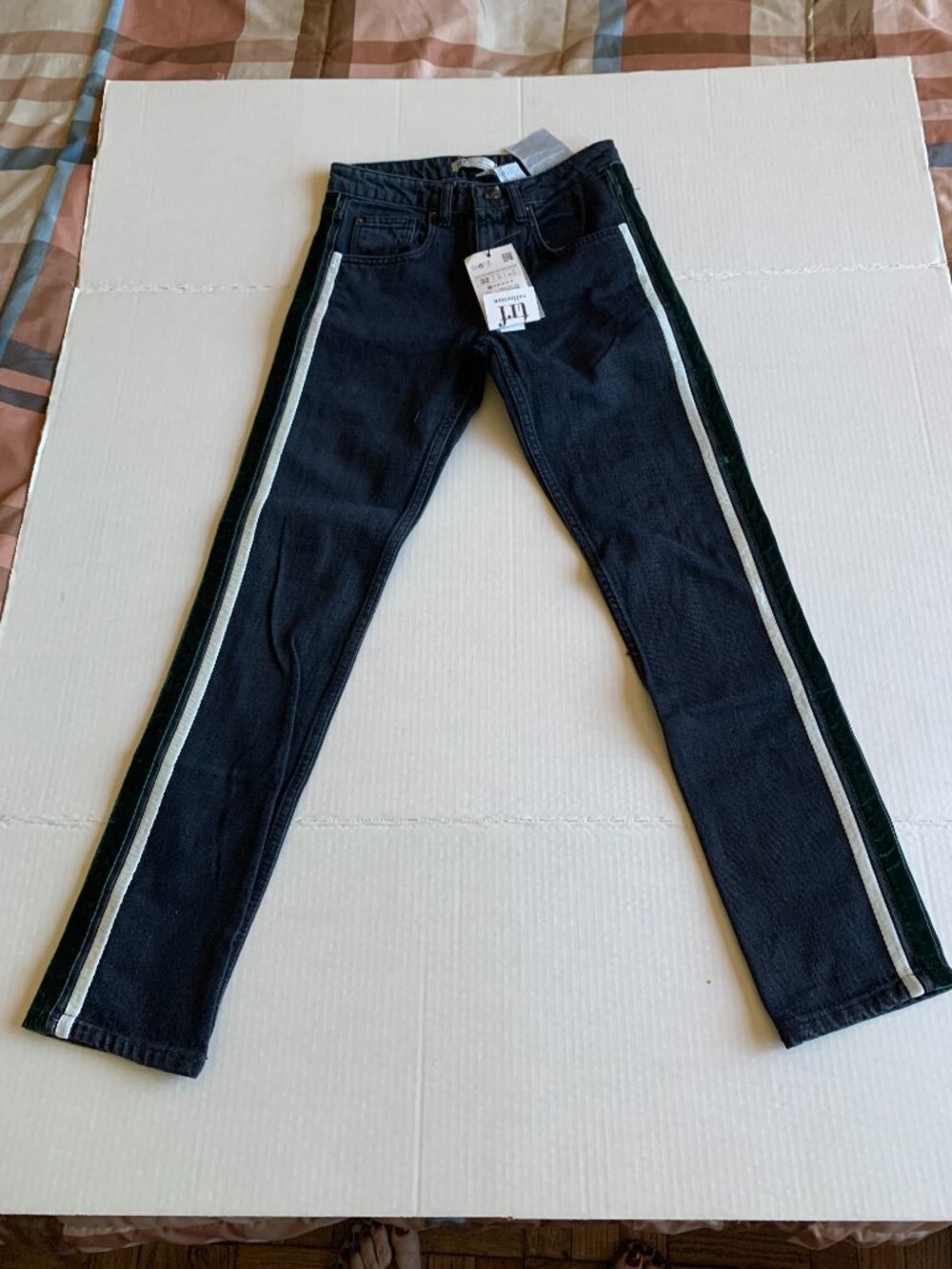 ZARA TRF TRAFALUC COLLECTION LOW RISE STRAIGHT LEGS LNKLE LENGTH JEANS   SIZE 00
